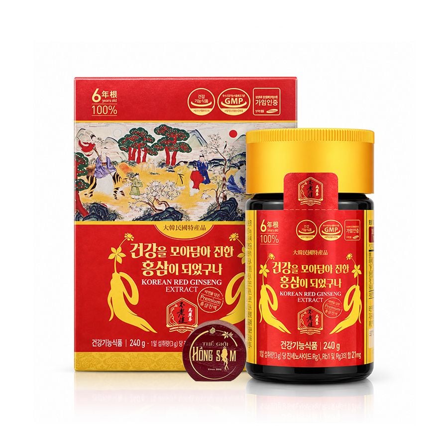 Cao Hồng Sâm Nguyên Chất Premium Daedong Hàn Quốc Hộp 1 Lọ 240g