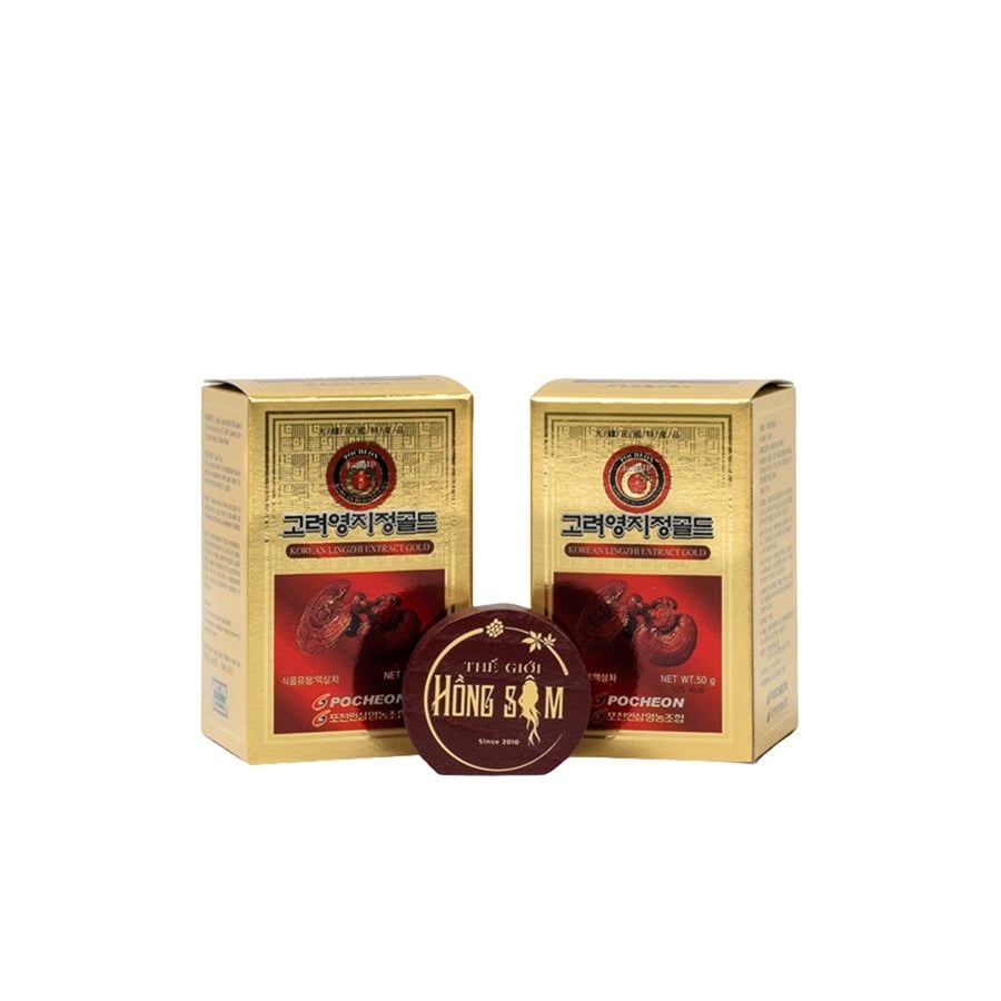 Cao Linh Chi Hàn Quốc Pocheon Lingzhi Extract GOLD Hộp 5 Lọ x 50g