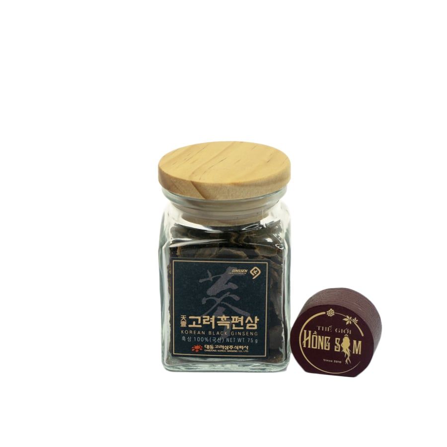 Hắc Sâm Củ Khô Daedong Thái Lát Lọ 75g