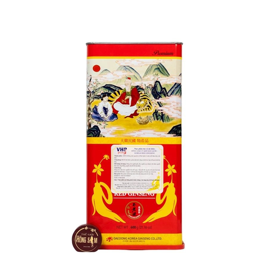 Hồng Sâm Củ Khô Premium Daedong Hàn Quốc 600g Special (20 củ)