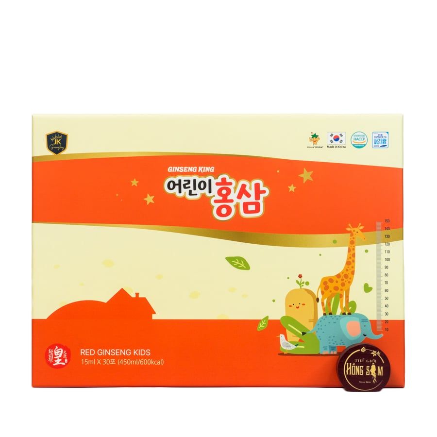 Nước Hồng Sâm Hàn Quốc Cho Bé Red Ginseng Kids HG Bio Hộp 30 Gói x 15ml