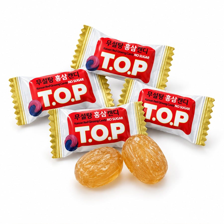 Kẹo Hồng Sâm Không Đường T.O.P Daesan Hàn Quốc Gói 500g