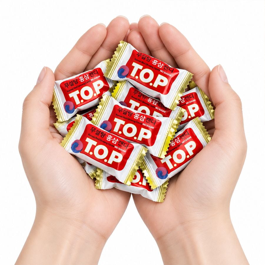 Kẹo Hồng Sâm Không Đường T.O.P Daesan Hàn Quốc Gói 500g