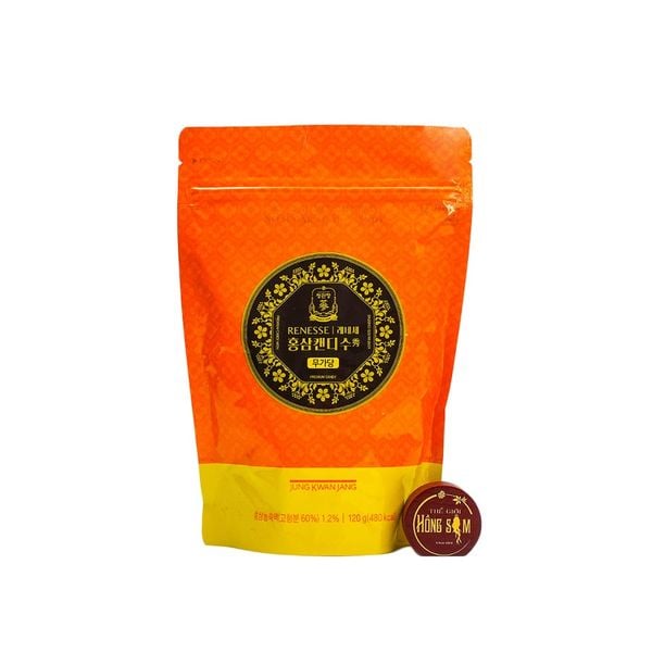 Kẹo Sâm Không Đường KGC Jung Kwan Jang Renesse Túi 120g