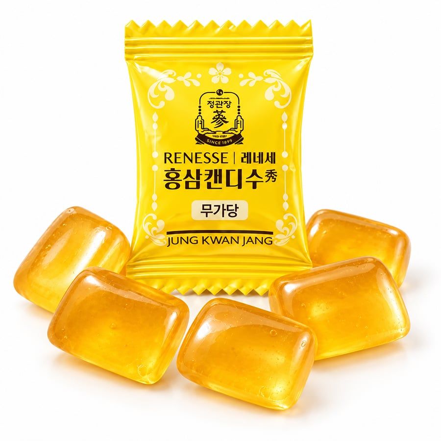 Kẹo Sâm Không Đường KGC Jung Kwan Jang Renesse Túi 240g