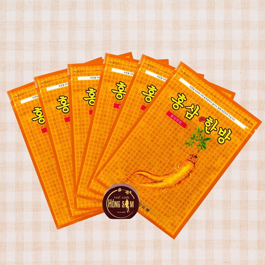 Miếng Cao Dán Hồng Sâm Vàng Hàn Quốc Gói 20 Miếng