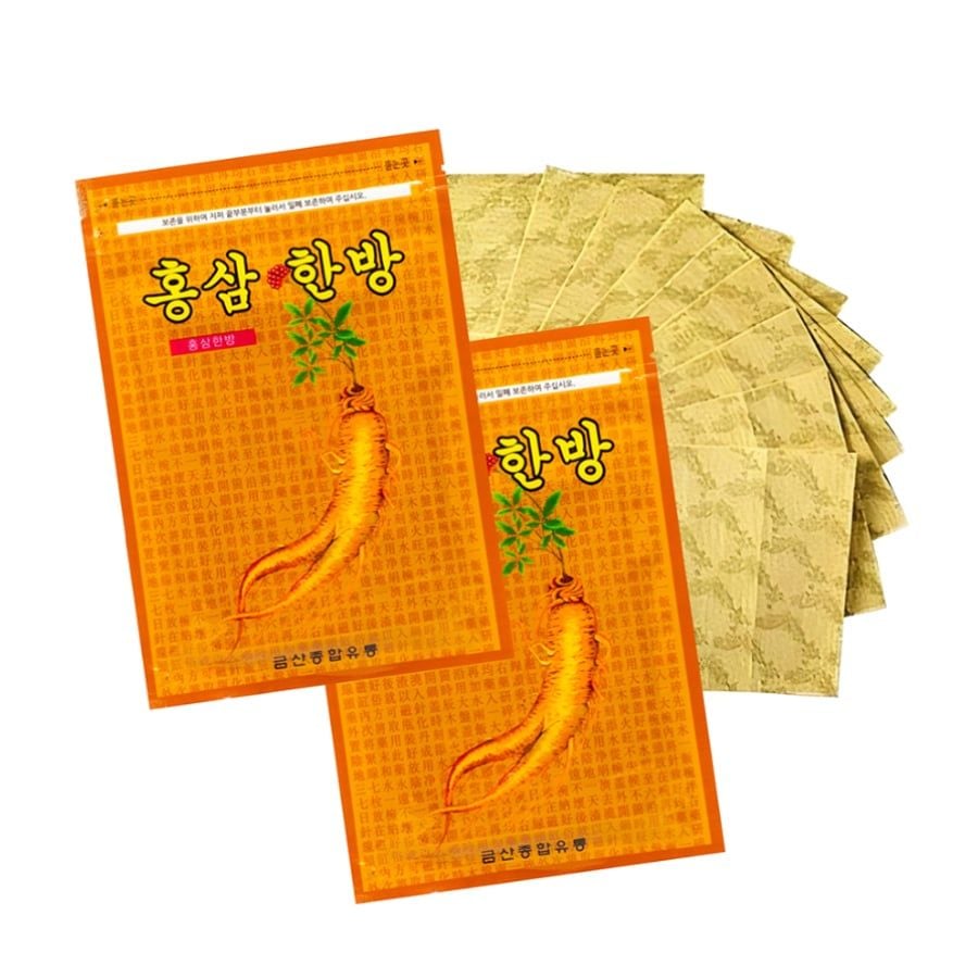 Miếng Cao Dán Hồng Sâm Vàng Hàn Quốc Gói 20 Miếng