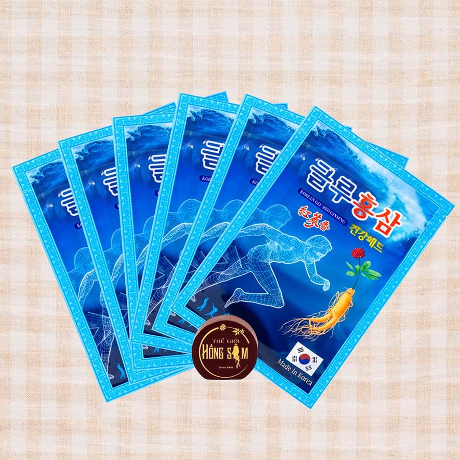 Miếng Cao Dán Hồng Sâm Xanh Hàn Quốc Gói 20 Miếng