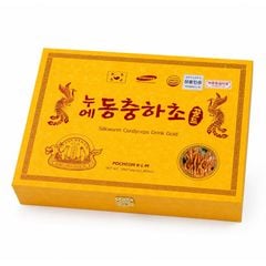 Nước Đông Trùng Hạ Thảo Gold Pocheon KLM Hộp Gỗ 60 Gói x 30ml