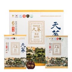 Nước Hắc Sâm Đông Trùng Hạ Thảo Ginseng King Premium Hộp 50ml x 60 Gói
