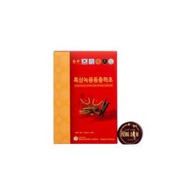 Nước Hắc Sâm Nhung Hươu Đông Trùng Hạ Thảo Ginseng King Hộp 30 Gói x 50ml