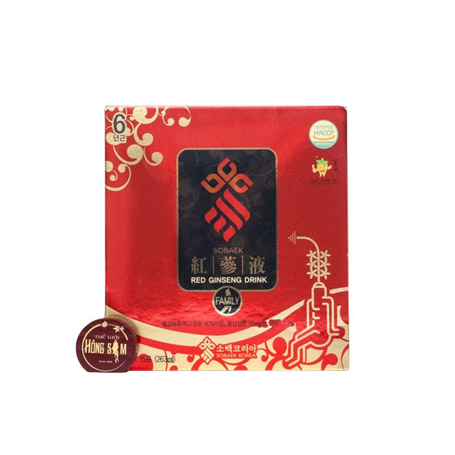 Nước Hồng Sâm 6 Năm Tuổi Sobaek Hàn Quốc 30 Gói x 70ml