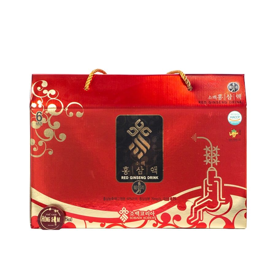 Nước Hồng Sâm 6 Năm Tuổi Sobaek Hàn Quốc 30 Gói x 70ml