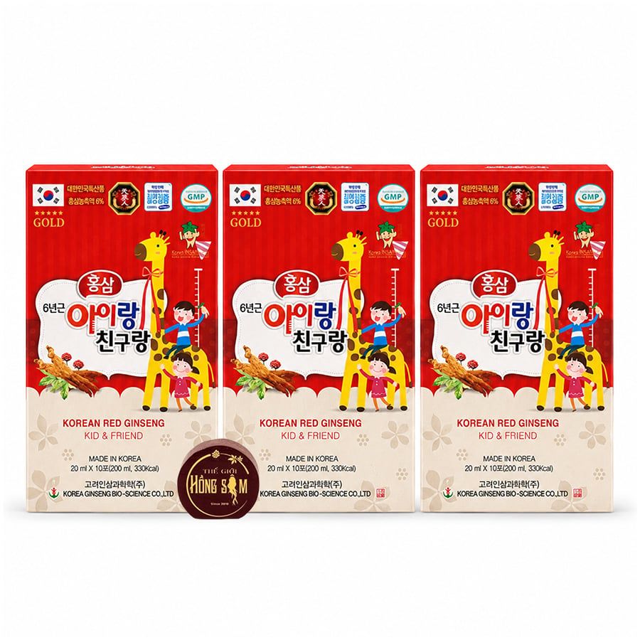 Nước Hồng Sâm Cho Bé Kid & Friend Bio-Science Hàn Quốc Hộp 30 Gói x 20ml
