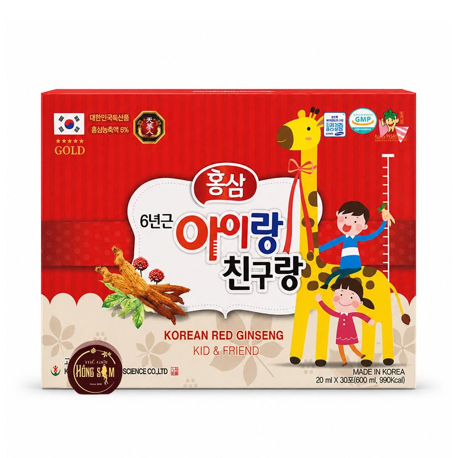 Nước Hồng Sâm Cho Bé Kid & Friend Bio-Science Hàn Quốc Hộp 30 Gói x 20ml