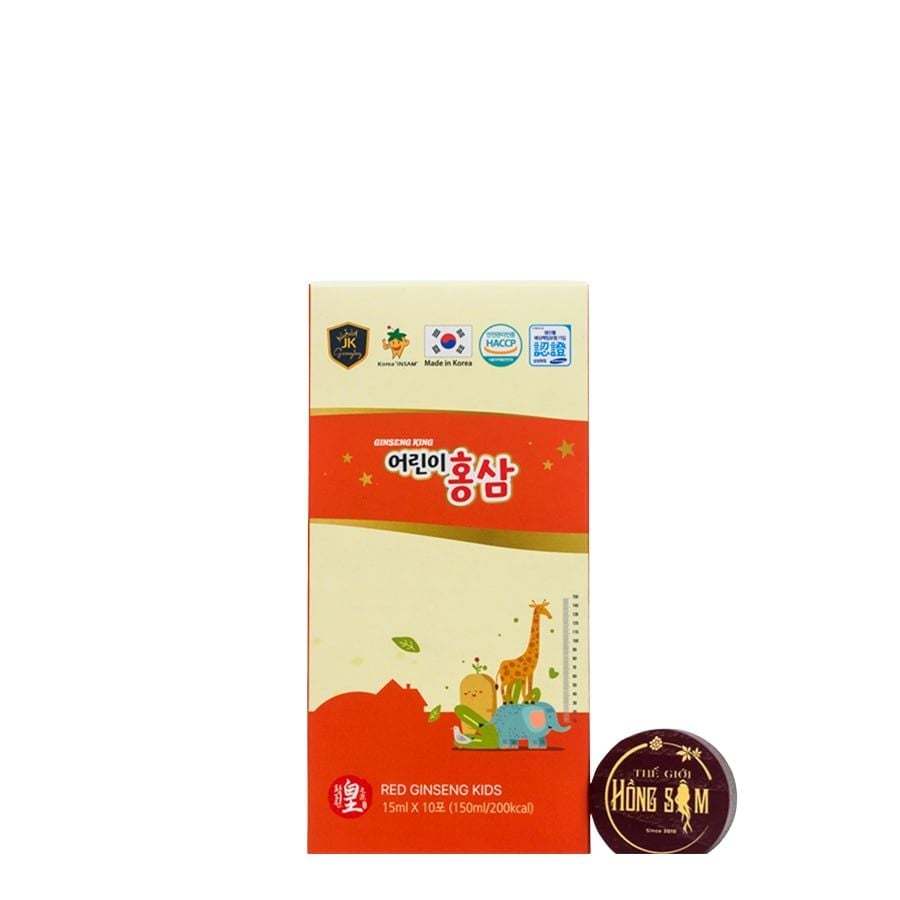 Nước Hồng Sâm Hàn Quốc Cho Bé Red Ginseng Kids HG Bio Hộp 30 Gói x 15ml