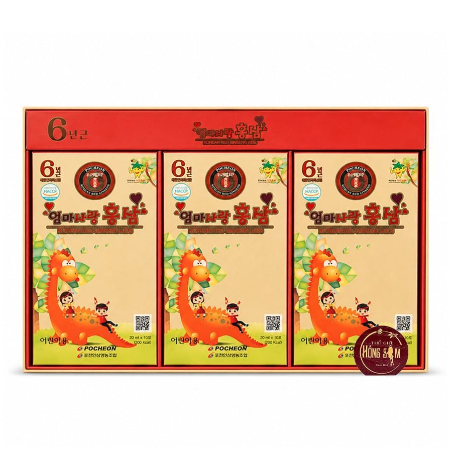 Nước Hồng Sâm Cho Bé Hươu Cao Cổ Pocheon Hộp 30 Gói x 20ml