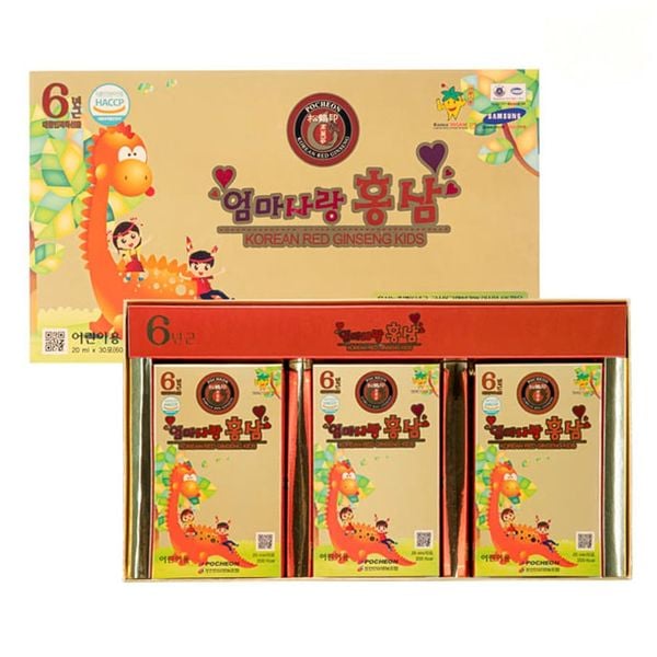 Nước Hồng Sâm Cho Bé Hươu Cao Cổ Pocheon Hộp 30 Gói x 20ml