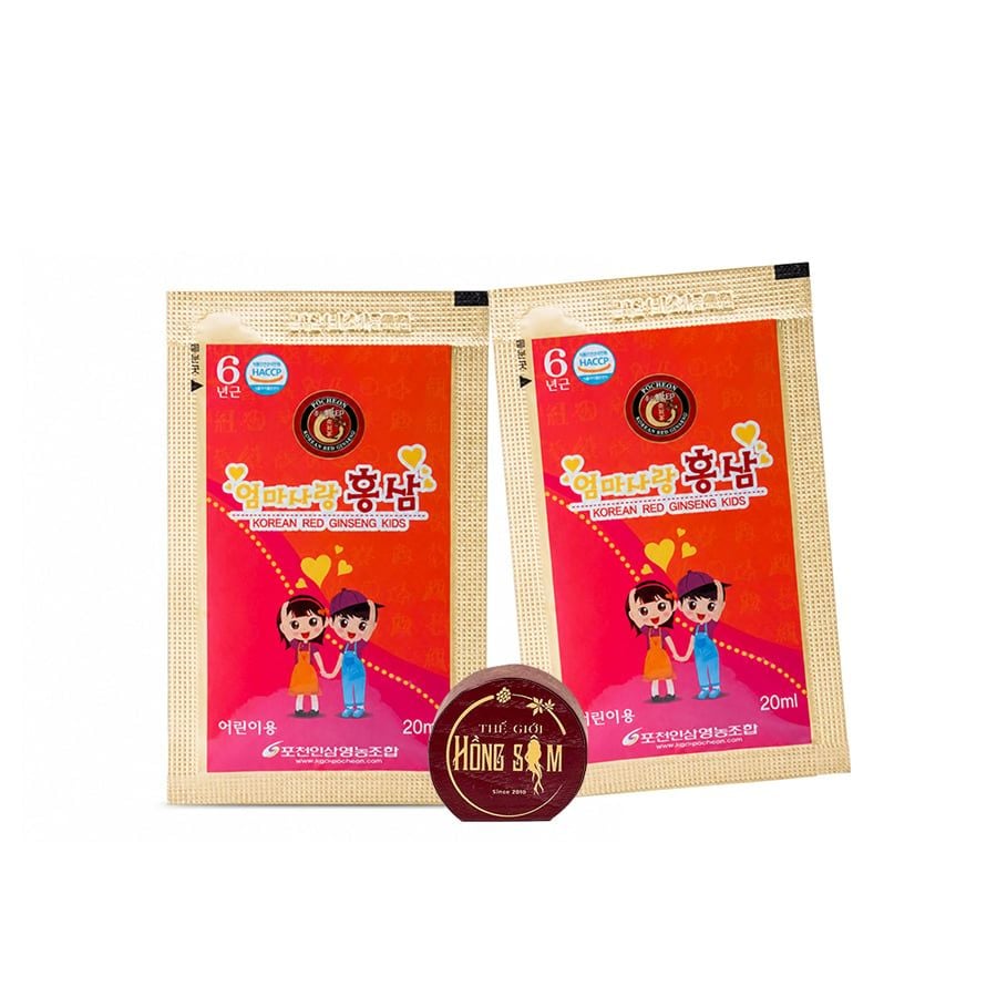 Nước Hồng Sâm Cho Bé Hươu Cao Cổ Pocheon Hộp 30 Gói x 20ml
