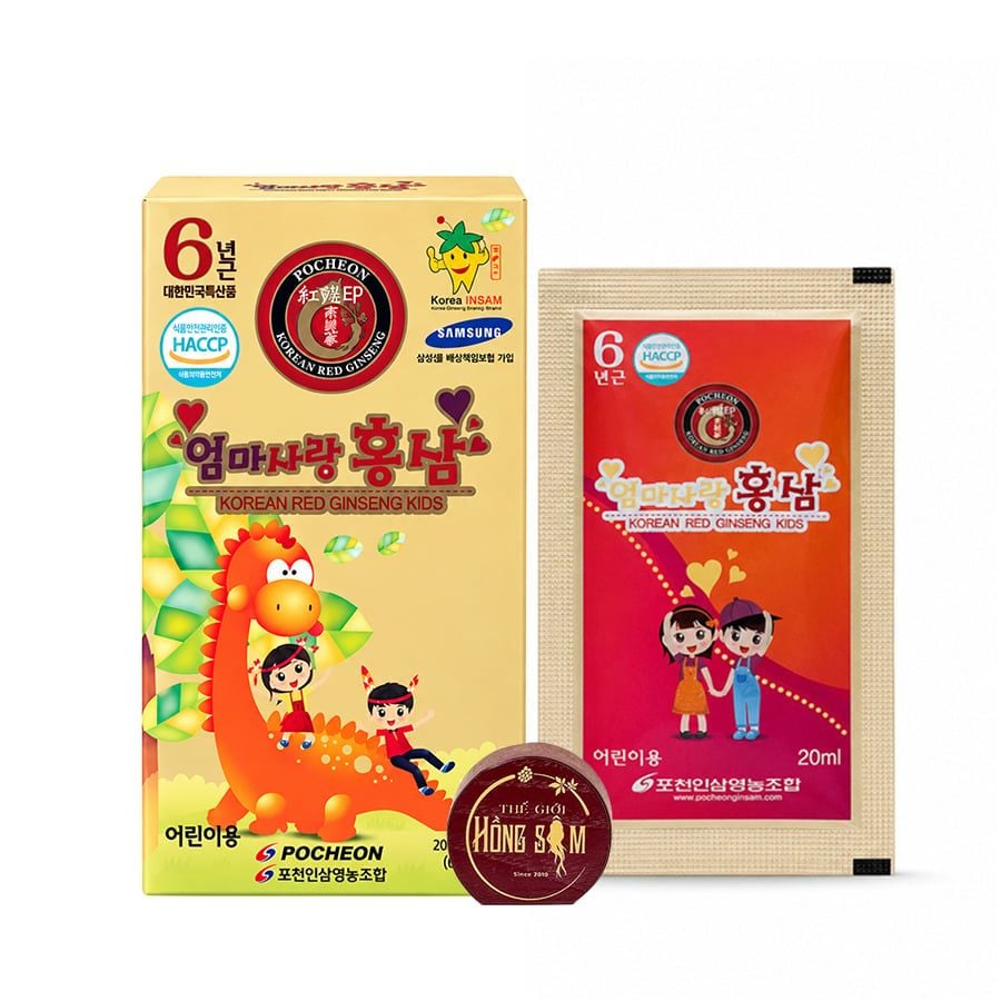 Nước Hồng Sâm Cho Bé Hươu Cao Cổ Pocheon Hộp 30 Gói x 20ml