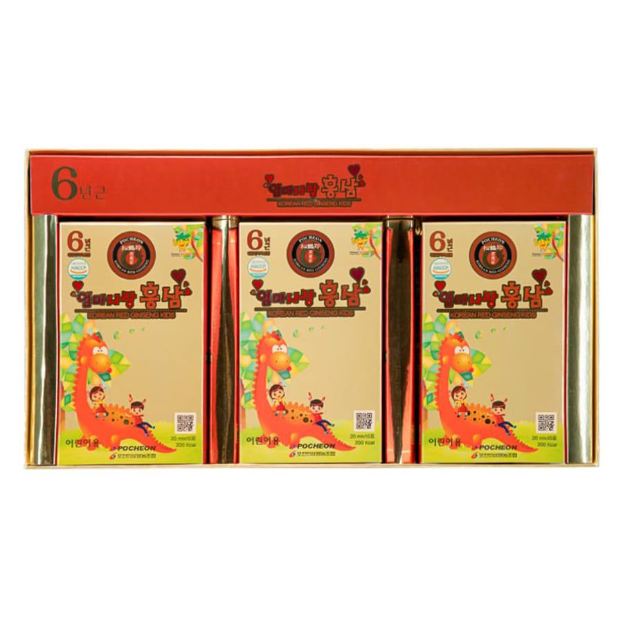 Nước Hồng Sâm Cho Bé Hươu Cao Cổ Pocheon Hộp 30 Gói x 20ml
