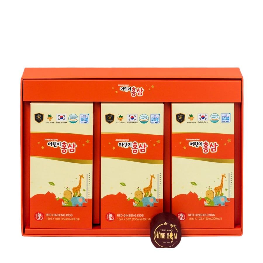 Nước Hồng Sâm Hàn Quốc Cho Bé Red Ginseng Kids HG Bio Hộp 30 Gói x 15ml
