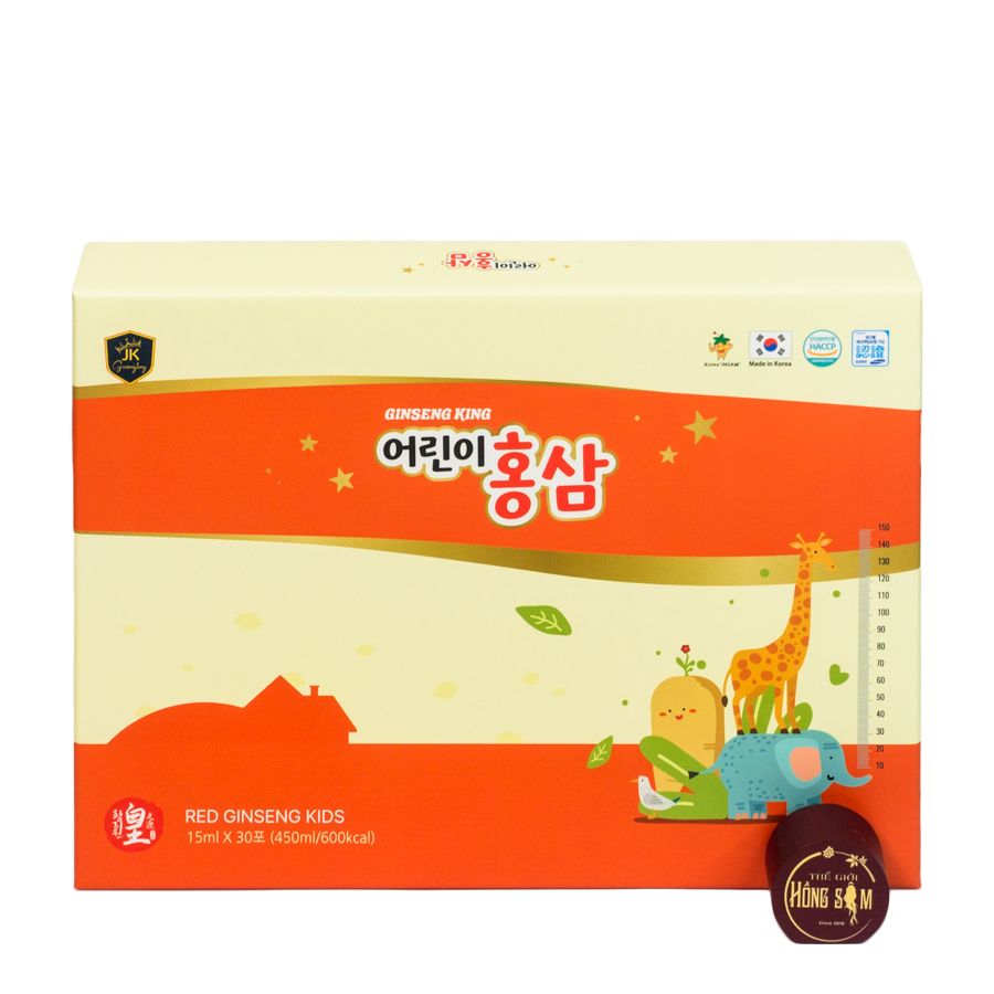 Nước Hồng Sâm Hàn Quốc Cho Bé Red Ginseng Kids HG Bio Hộp 30 Gói x 15ml