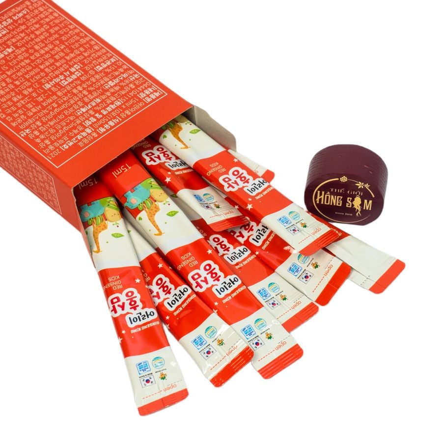 Nước Hồng Sâm Hàn Quốc Cho Bé Red Ginseng Kids HG Bio Hộp 30 Gói x 15ml