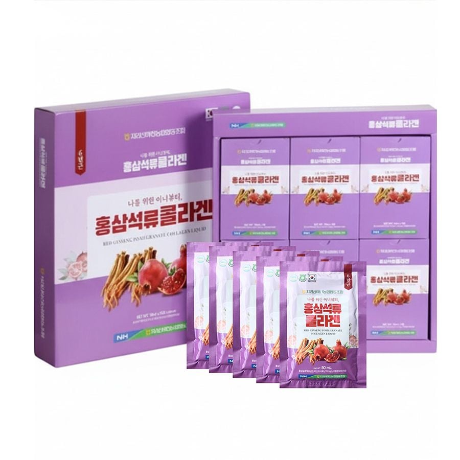 Nước Hồng Sâm Cho Nữ Collagen Lựu Hàn Quốc Hộp 30 Gói x 50ml