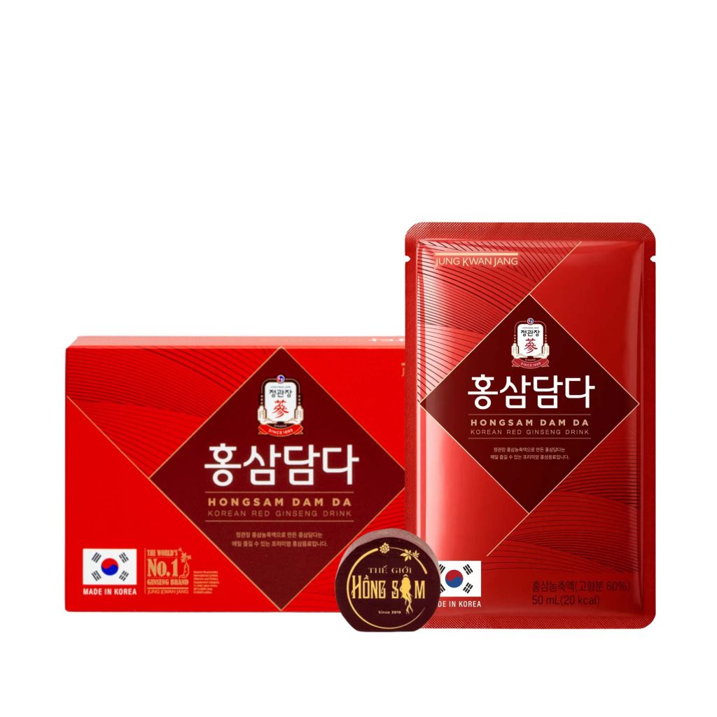 Nước Hồng Sâm Dam Da KGC Hộp 50ml x 30 Gói