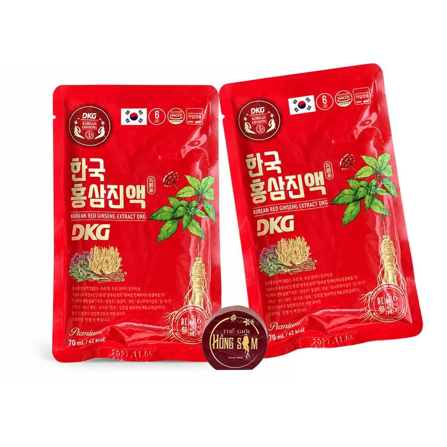 Nước Hồng Sâm Đông Trùng Hạ Thảo DKG Hàn Quốc Hộp 30 Gói x 70ml