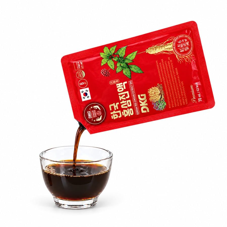 Nước Hồng Sâm Đông Trùng Hạ Thảo DKG Hàn Quốc Hộp 30 Gói x 70ml