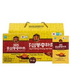 Nước Hồng Sâm Đông Trùng Hạ Thảo 365 Hansusam Hộp 20 gói x 70ml