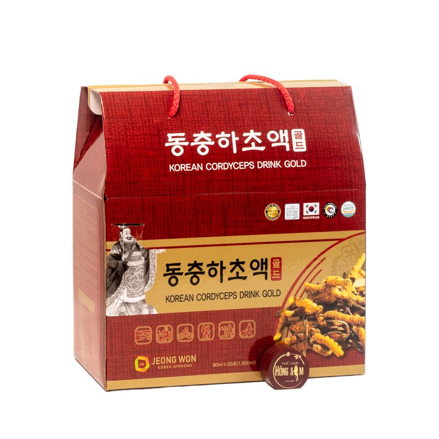 Nước Hồng Sâm Đông Trùng Hạ Thảo Jeong Won - Hộp 20 gói x 80ml