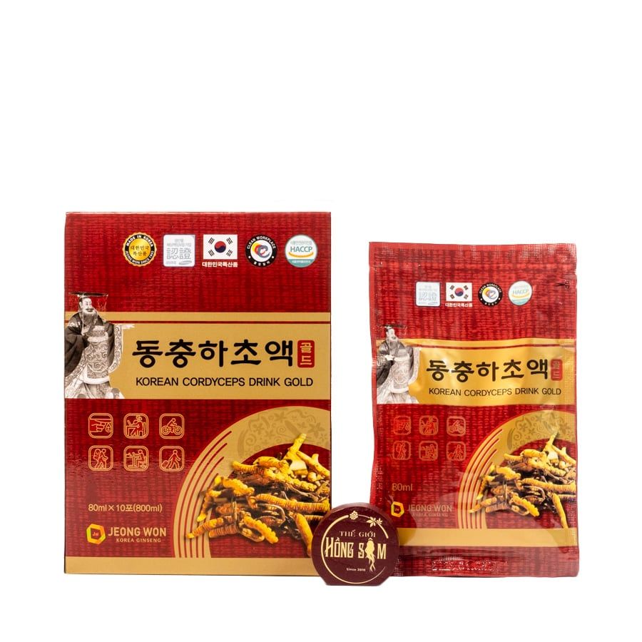 Nước Hồng Sâm Đông Trùng Hạ Thảo Jeong Won - Hộp 20 gói x 80ml