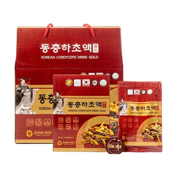 Nước Hồng Sâm Đông Trùng Hạ Thảo Jeong Won - Hộp 20 gói x 80ml