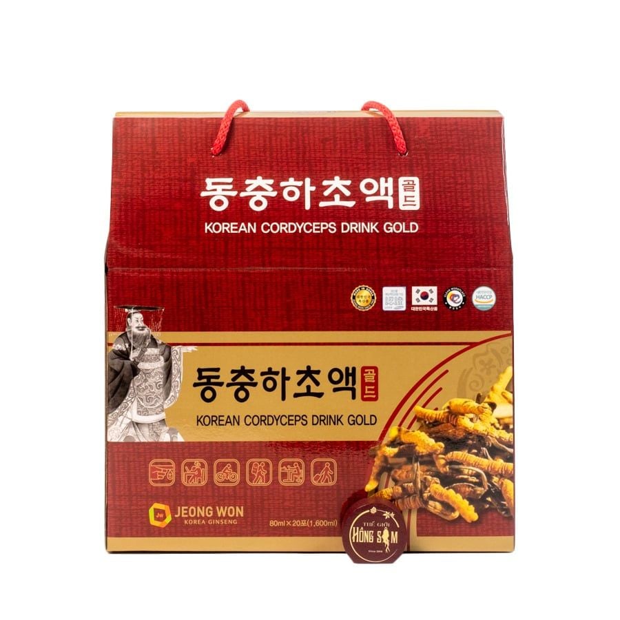 Nước Hồng Sâm Đông Trùng Hạ Thảo Jeong Won - Hộp 20 gói x 80ml