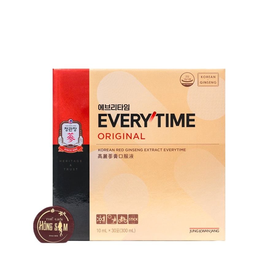 Nước Hồng Sâm Gói Extract Everytime Original 10ml x 30 gói KGC