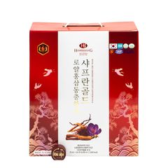 Nước Hồng Sâm Gold Đông Trùng Hạ Thảo Saffron Hộp 60 Gói x 70ml