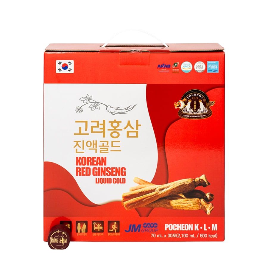 Nước Hồng Sâm Gold Pocheon Hàn Quốc Hộp 30 gói x 70ml