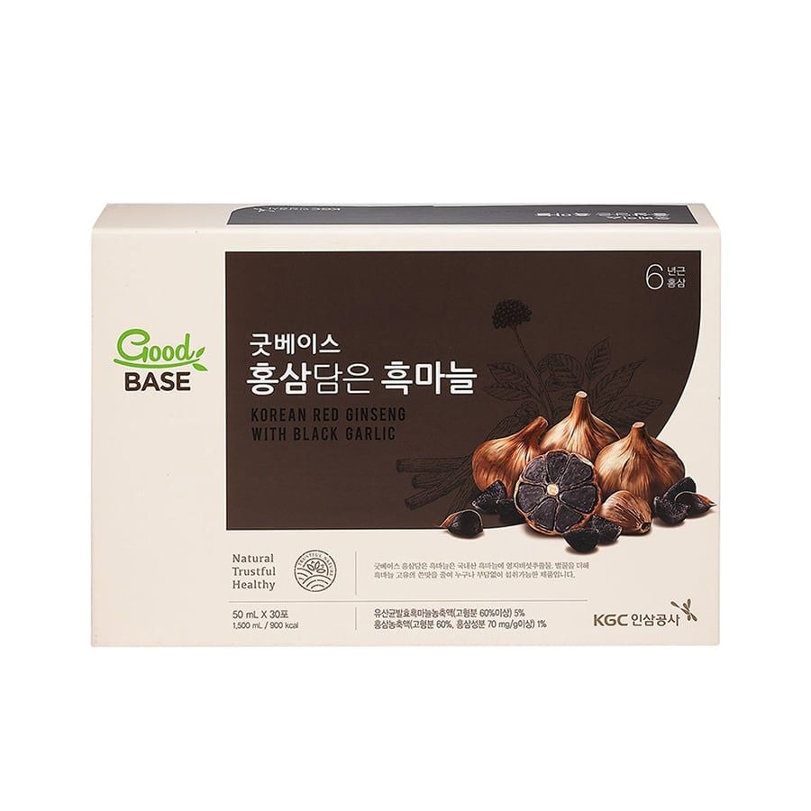 Nước Hồng Sâm KGC Goodbase Vị Tỏi Đen Hộp 30 Gói x 50ml