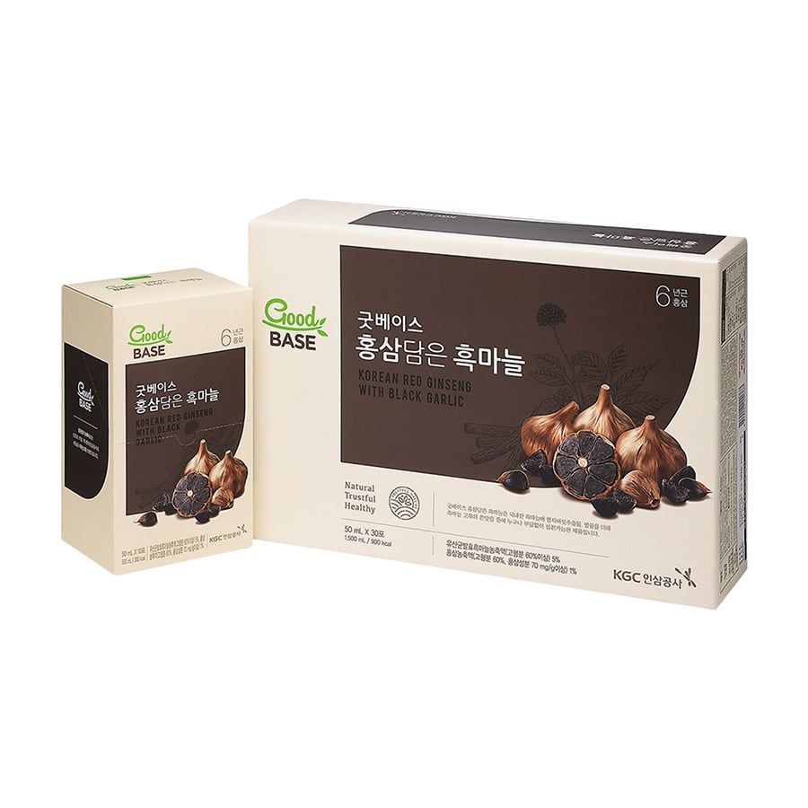 Nước Hồng Sâm KGC Goodbase Vị Tỏi Đen Hộp 30 Gói x 50ml