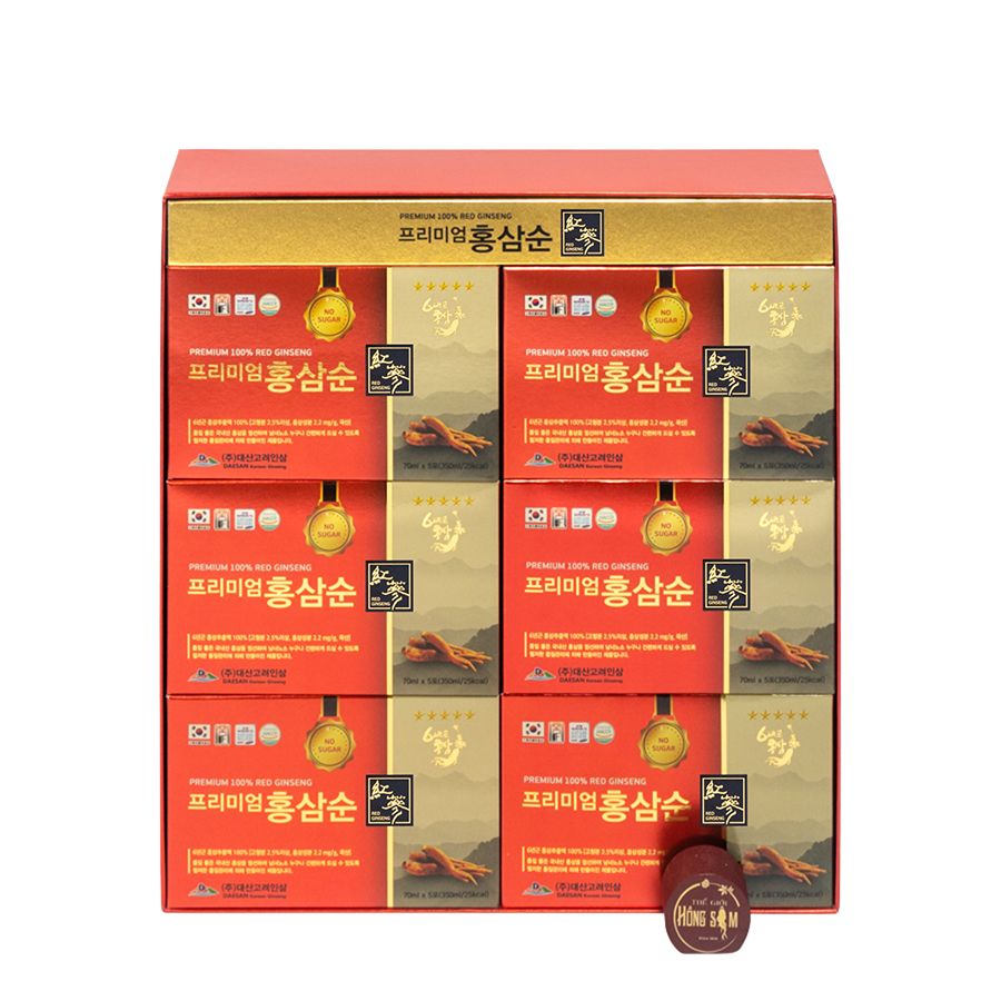 Nước Hồng Sâm Không Đường Daesan Hộp 30 Gói x 70ml