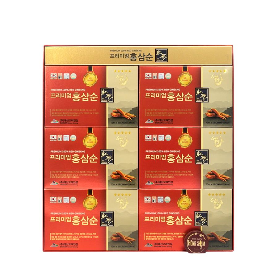 Nước Hồng Sâm Không Đường Daesan Hộp 30 Gói x 70ml