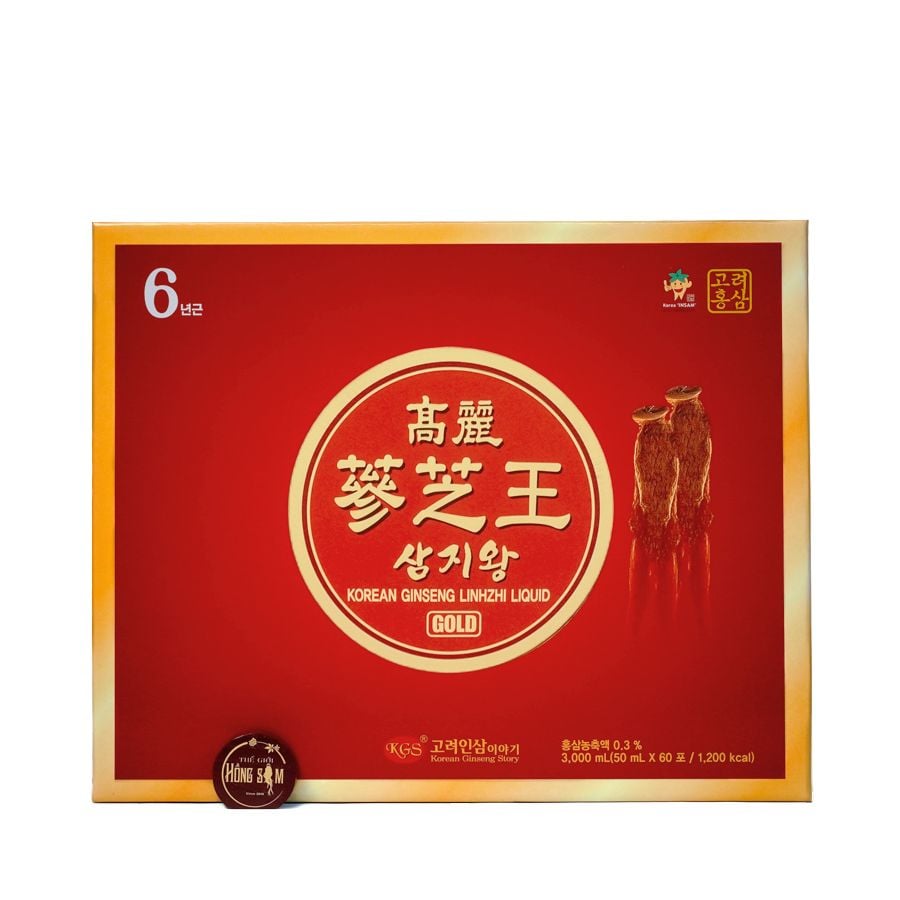 Nước Hồng Sâm Linh Chi KGS Gold Hàn Quốc Hộp 60 Gói x 50ml