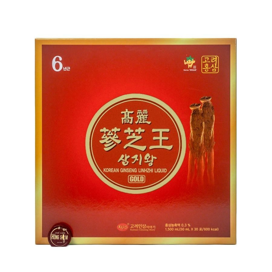 Nước Hồng Sâm Linh Chi KGS Gold Hàn Quốc Hộp 30 Gói x 50ml