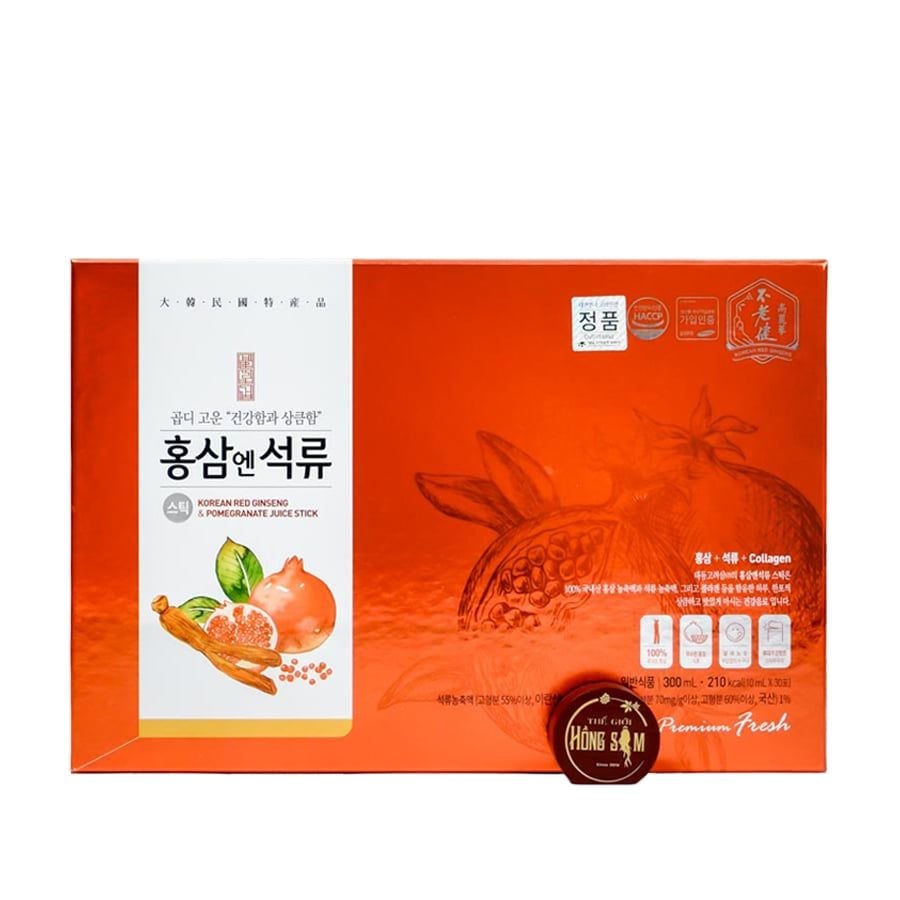 Nước Hồng Sâm Cho Nữ Lựu Collagen Daedong Hàn Quốc Hộp 30 Gói x 10ml