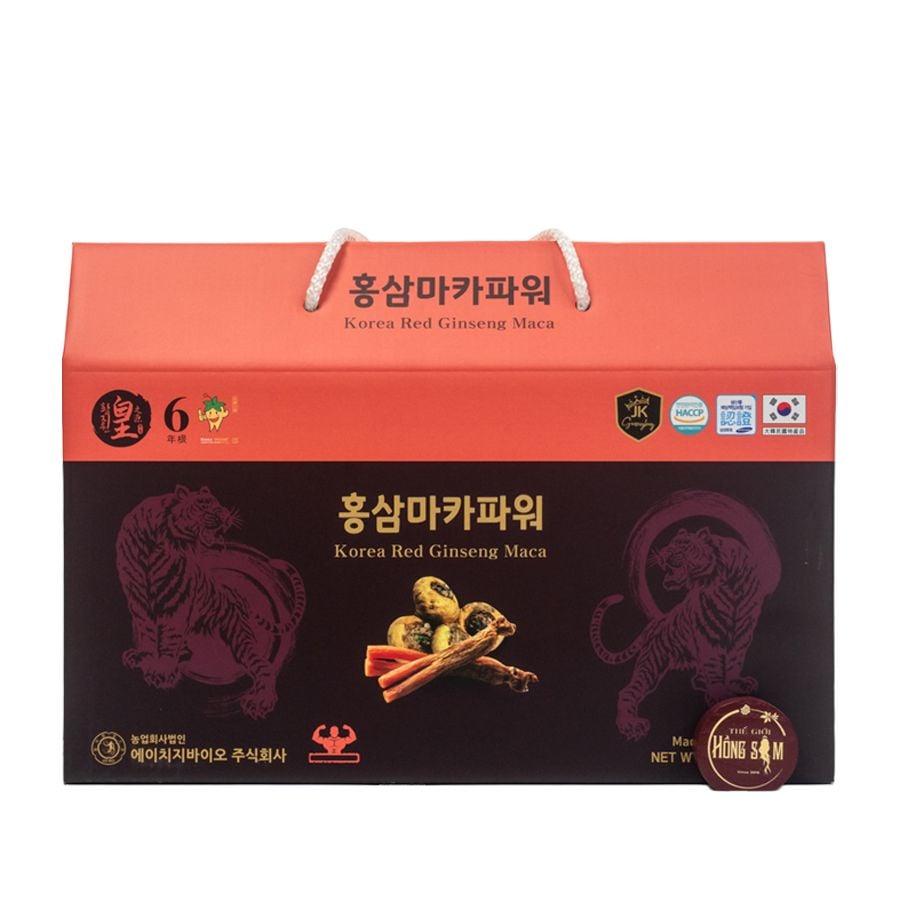 Nước Hồng Sâm Maca HG Bio Hộp 70ml x 20 Gói