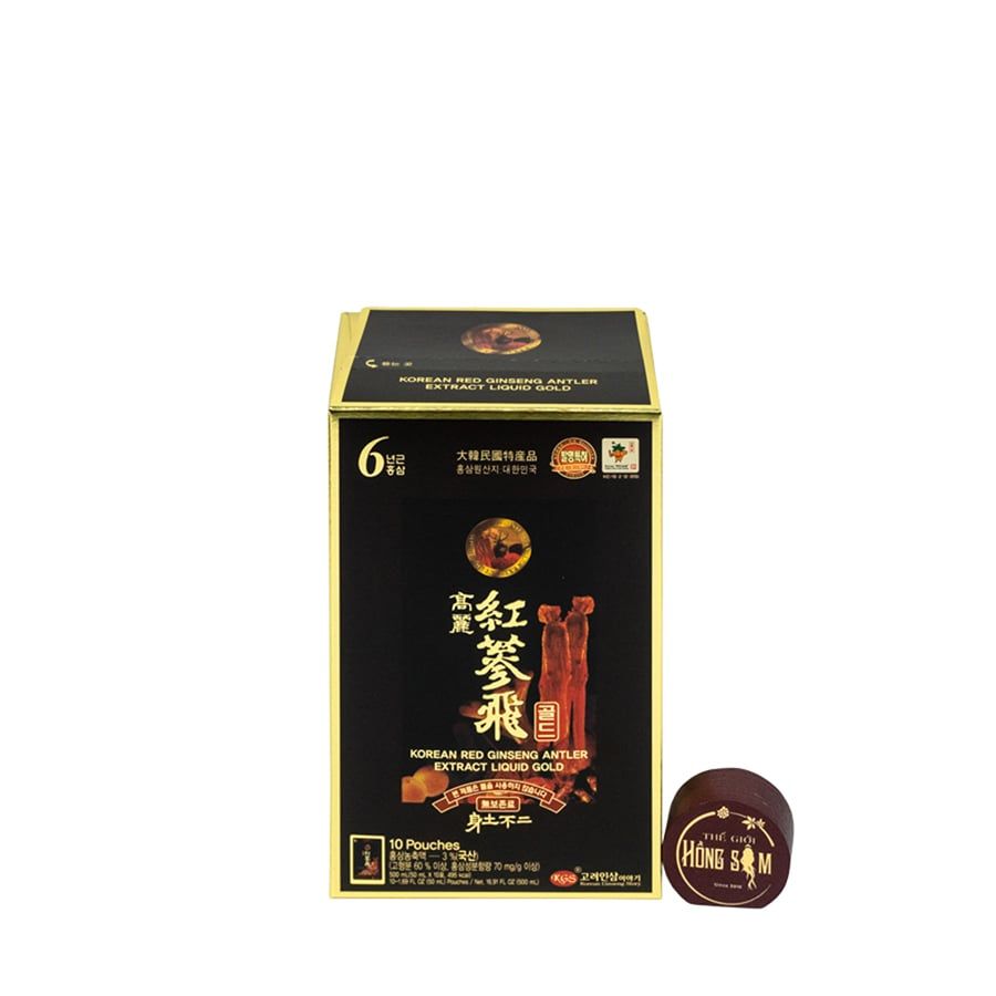 Nước Hồng Sâm Nhung Hươu Táo Đỏ KGS Hàn Quốc Hộp 30 Gói x 50ml