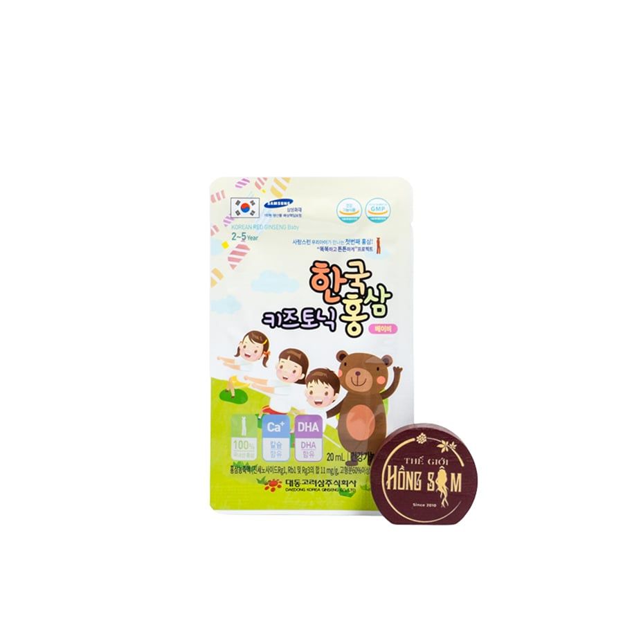 Nước Hồng Sâm Cho Bé 2-5 Tuổi Daedong Hộp 20ml x 30 Gói